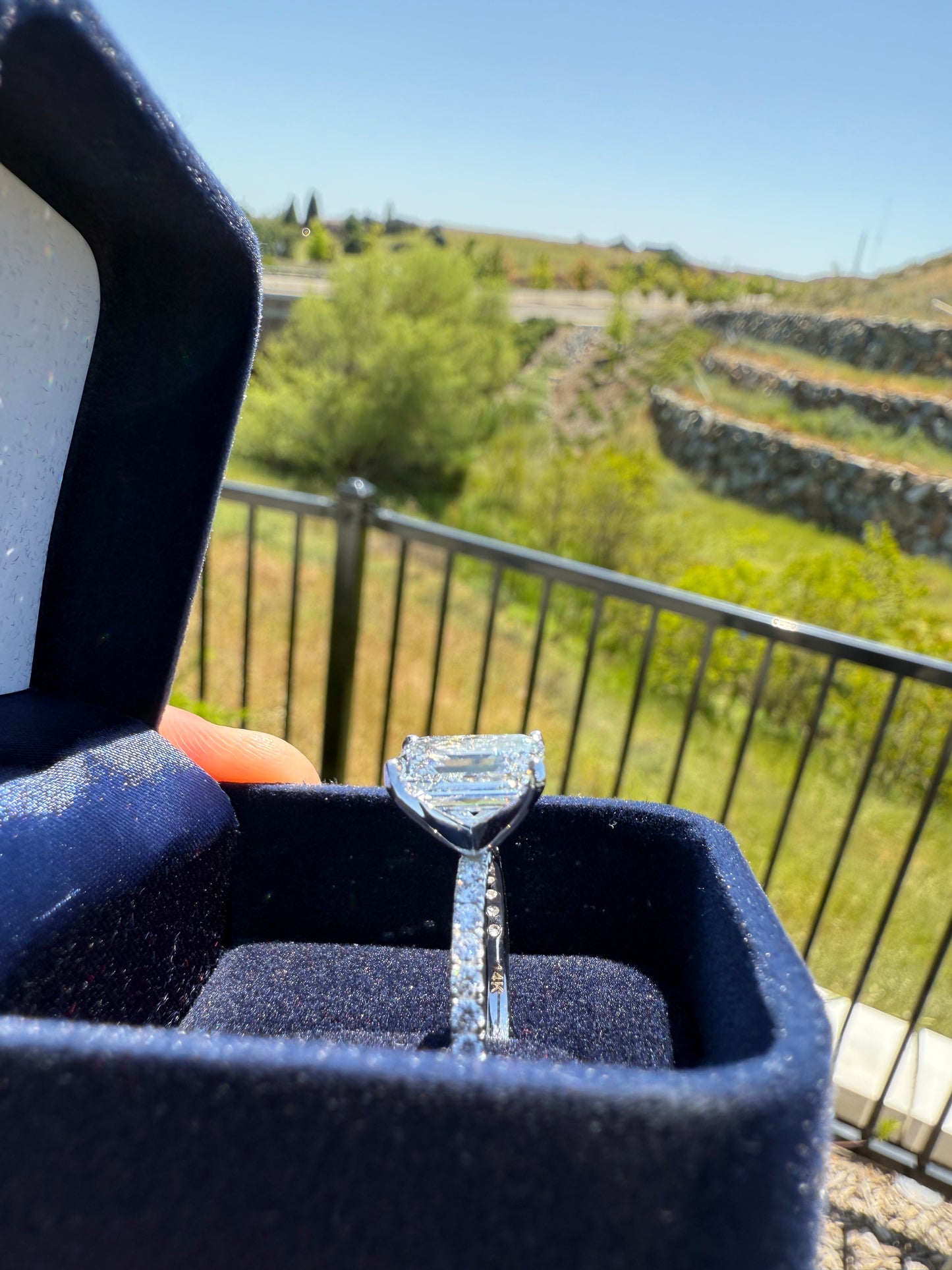 Stunning 3.59 Emerald Cut Diamond Ring - Lab Grown Real Diamond